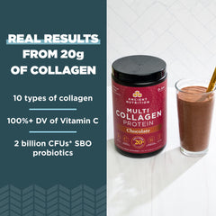 Ancient Nutrition collagen powder stirred into coffee for a protein boost