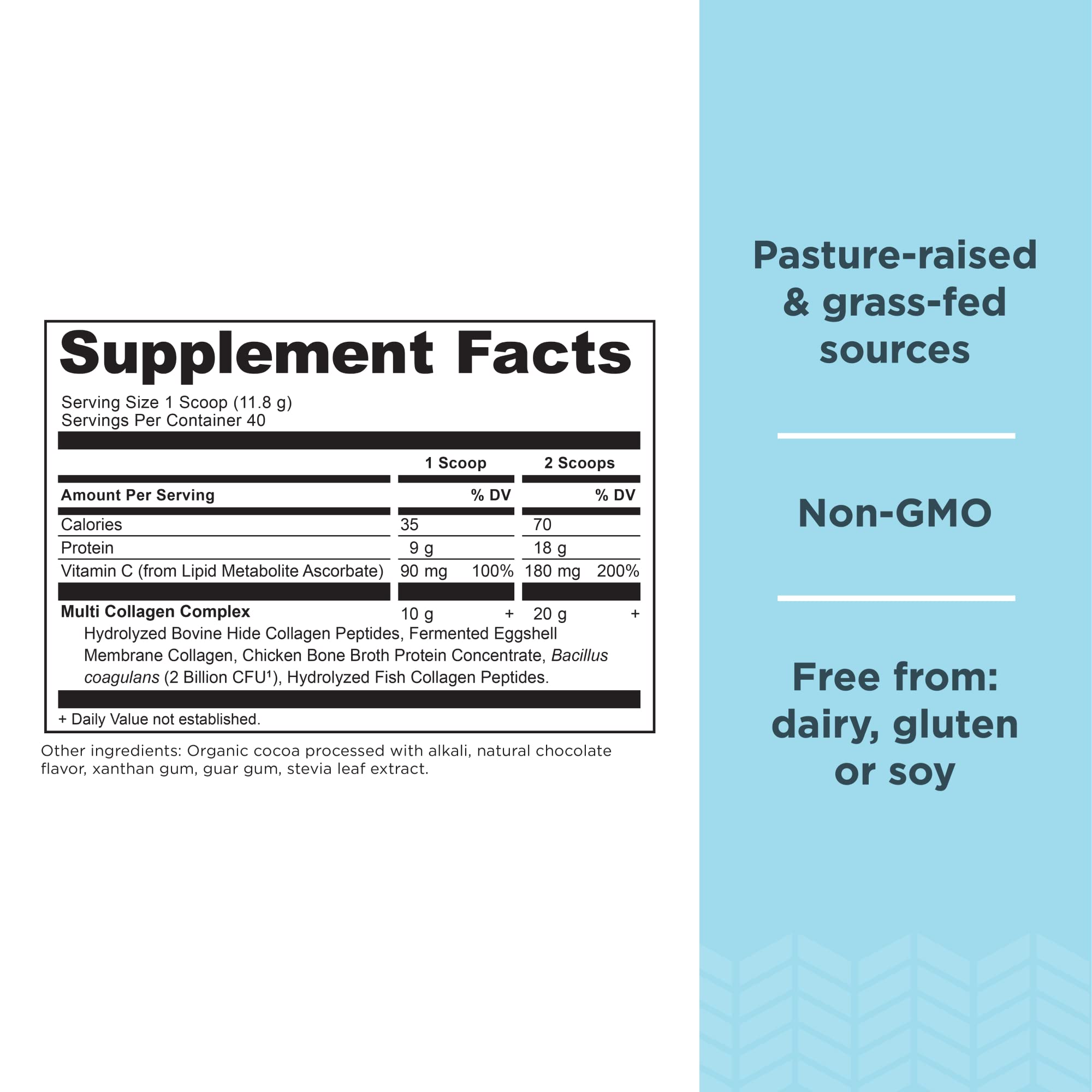 Scoop of Ancient Nutrition collagen dissolving in liquid for easy daily use