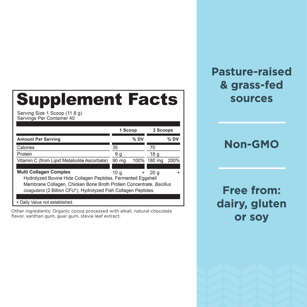 Scoop of Ancient Nutrition collagen dissolving in liquid for easy daily use