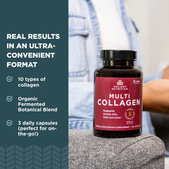Label showing collagen types I, II, V and X for Ancient Nutrition