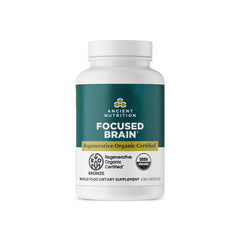 Ancient Nutrition focused brain capsules bottle – supports daily focus during tasks