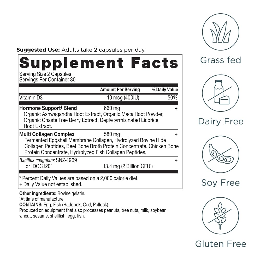 Lifestyle morning routine with Ancient Nutrition Hormone Balance Capsule bottle