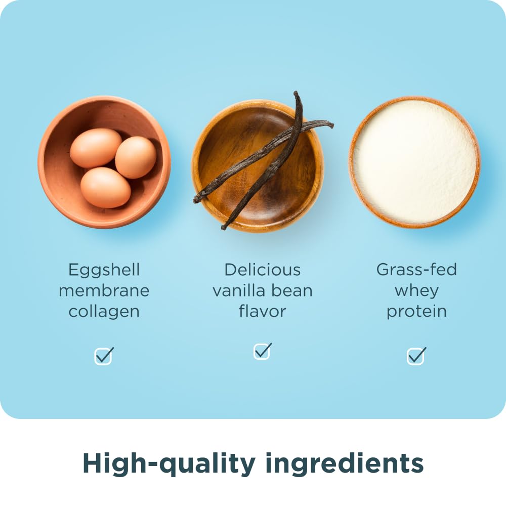 Ancient Nutrition ingredient close-up showing grass-fed whey and collagen mix.