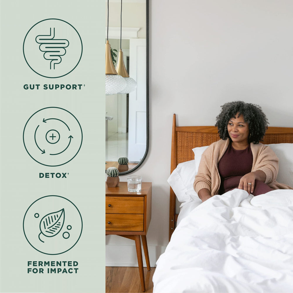 Ancient Nutrition Leaky Gut bottle with daily dosage guidance