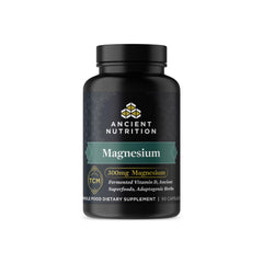 Ancient Nutrition magnesium capsules bottle for daily calm and energy.