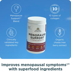 Ancient Nutrition menopause support powder in vanilla, easy to mix