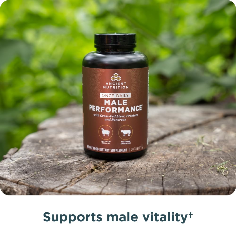 Ancient Nutrition men's performance capsules support daily vitality.