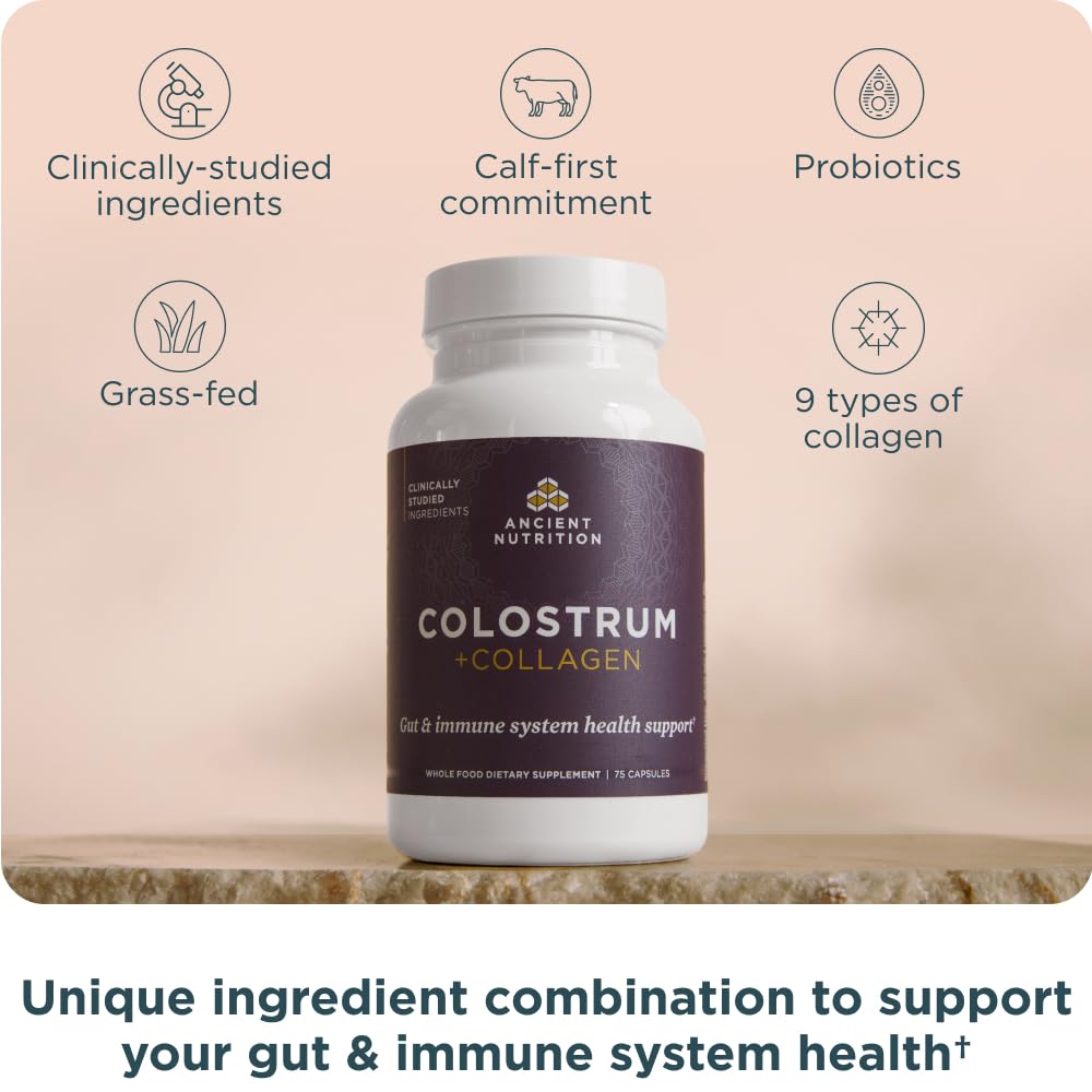 Ancient Nutrition nine-types collagen infographic emphasizing collagen diversity.