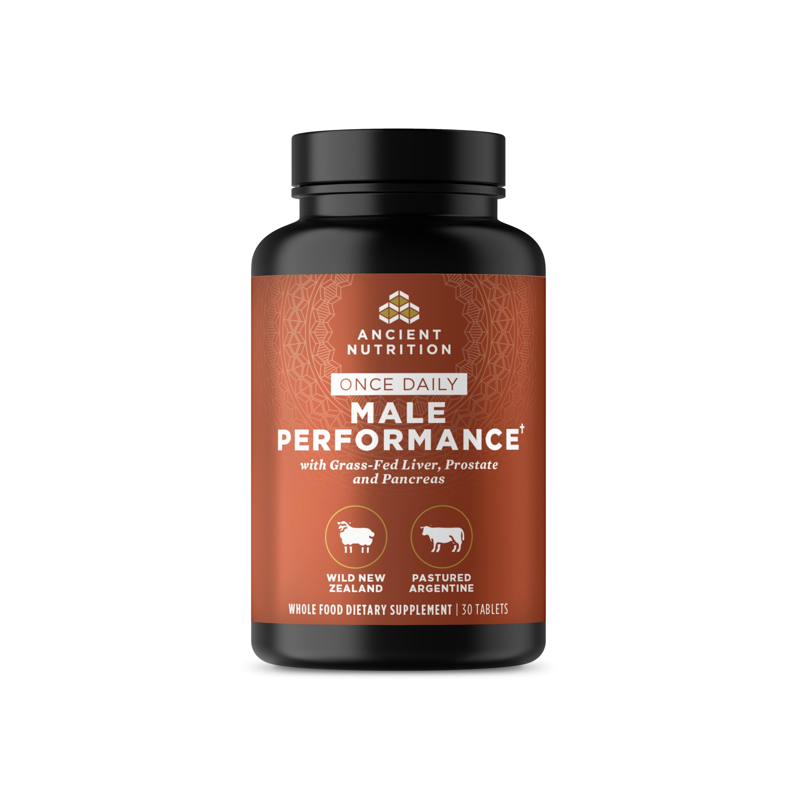 Ancient Nutrition Once Daily Organs bottle with capsules for daily vitality.