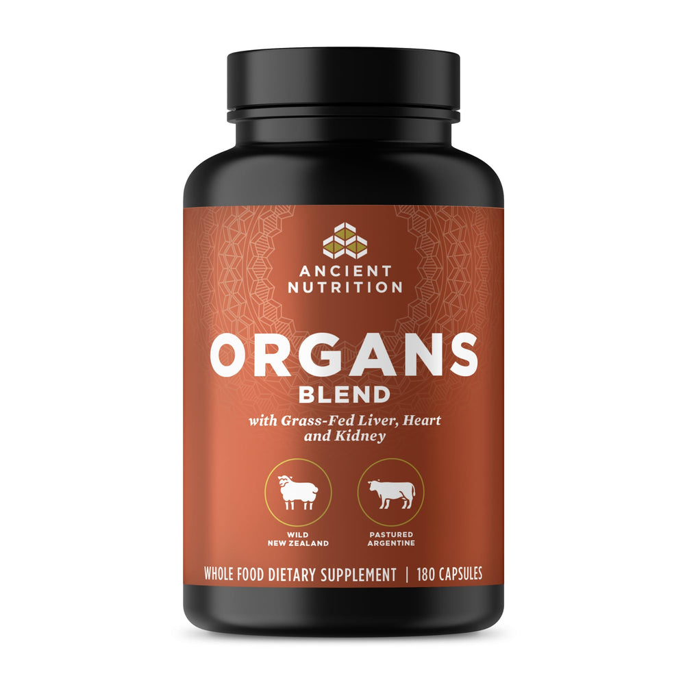 Ancient Nutrition Organ Supplements bottle shown for easy daily use and overall organ support