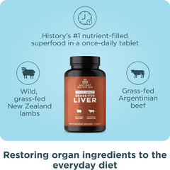 Ancient Nutrition organ supplements capsules closeup showing easy-to-swallow pills.