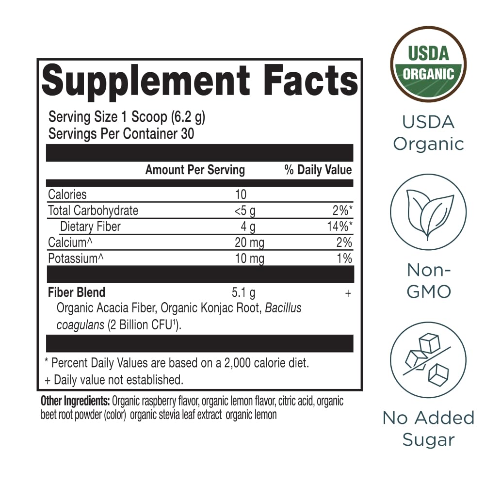 Scoop beside a glass of water for easy daily fiber intake