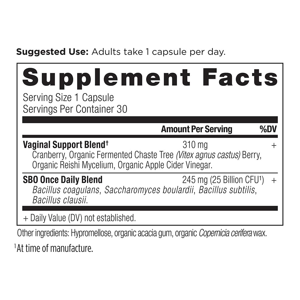 Ancient Nutrition Probiotic Women capsule closeup highlighting 25B CFU formula