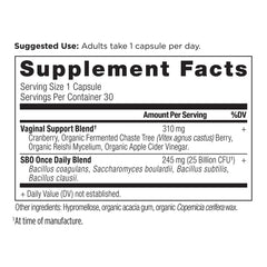 Ancient Nutrition Probiotic Women capsule closeup highlighting 25B CFU formula