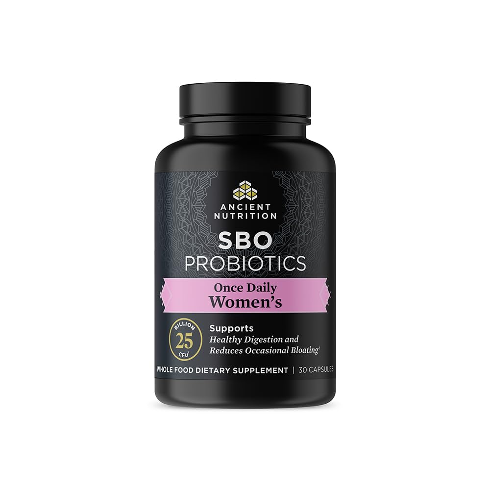 Ancient Nutrition Probiotics for Women bottle shown for daily digestive support