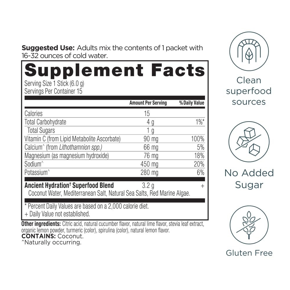 Ancient Nutrition Rapid Hydration stick packs for on the go hydration anywhere