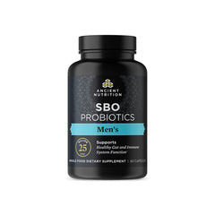 Ancient Nutrition SBO Probiotics Men bottle with 25B CFU formula for digestive support