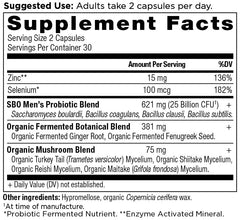 Capsules of Ancient Nutrition SBO Probiotics Men shown up close for daily use