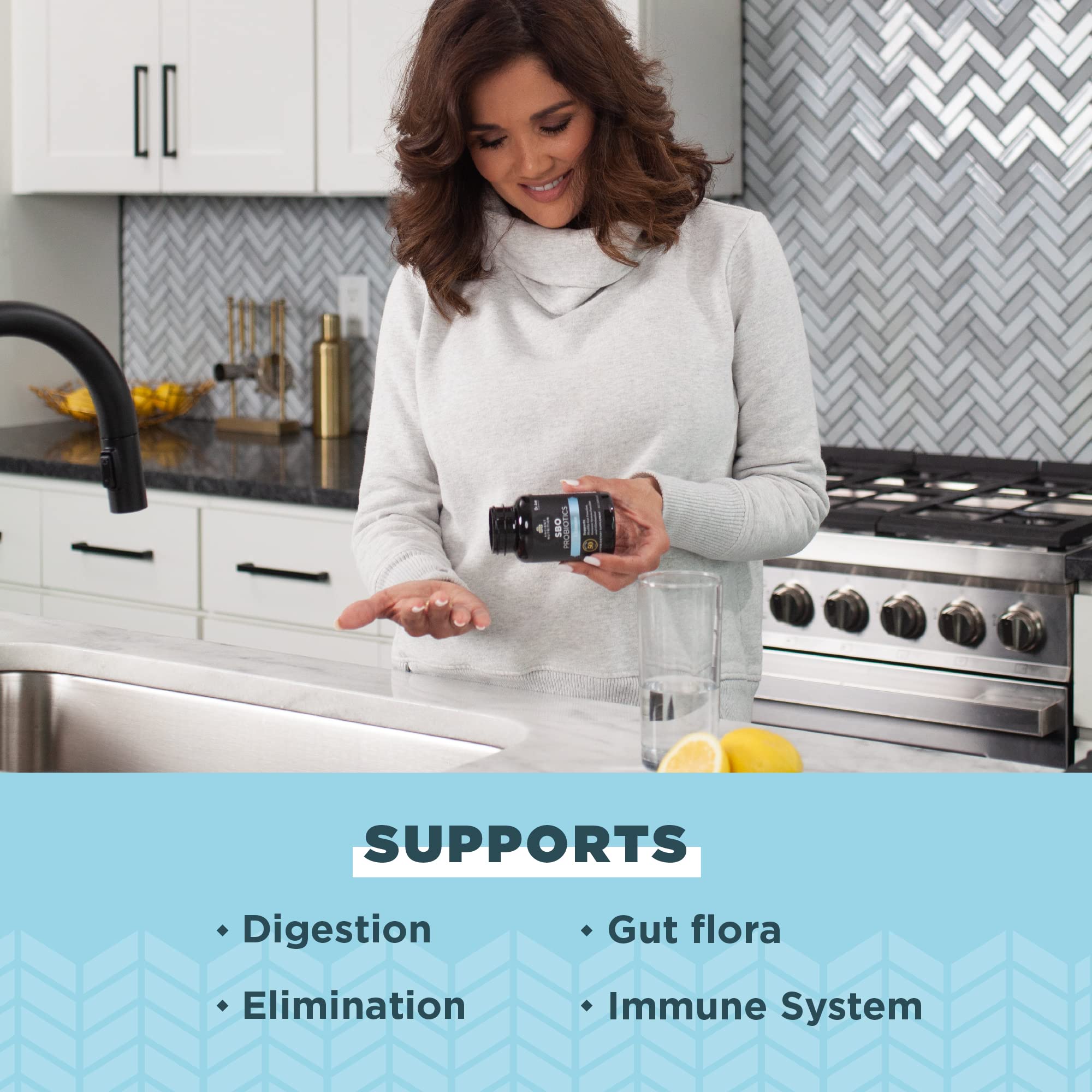 Ancient Nutrition SBO Ultimate label close-up highlighting gluten-free Ancient Superfoods blend