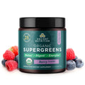 Ancient Nutrition SuperGreens Powder with Probiotics – Organic Berry Flavor, 12 Servings, 3.2 oz