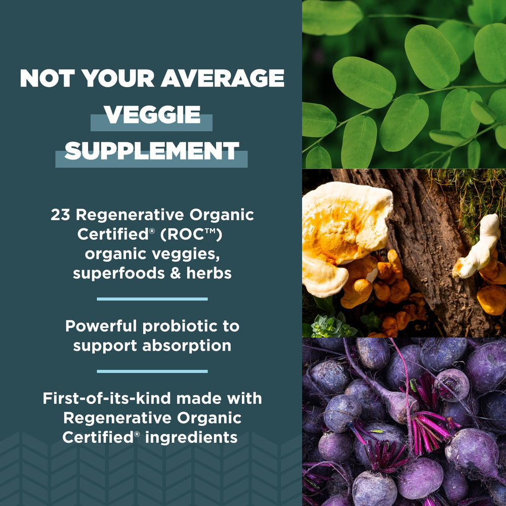 Ancient Nutrition SuperVeggies kale-broccoli-spinach capsules for daily greens