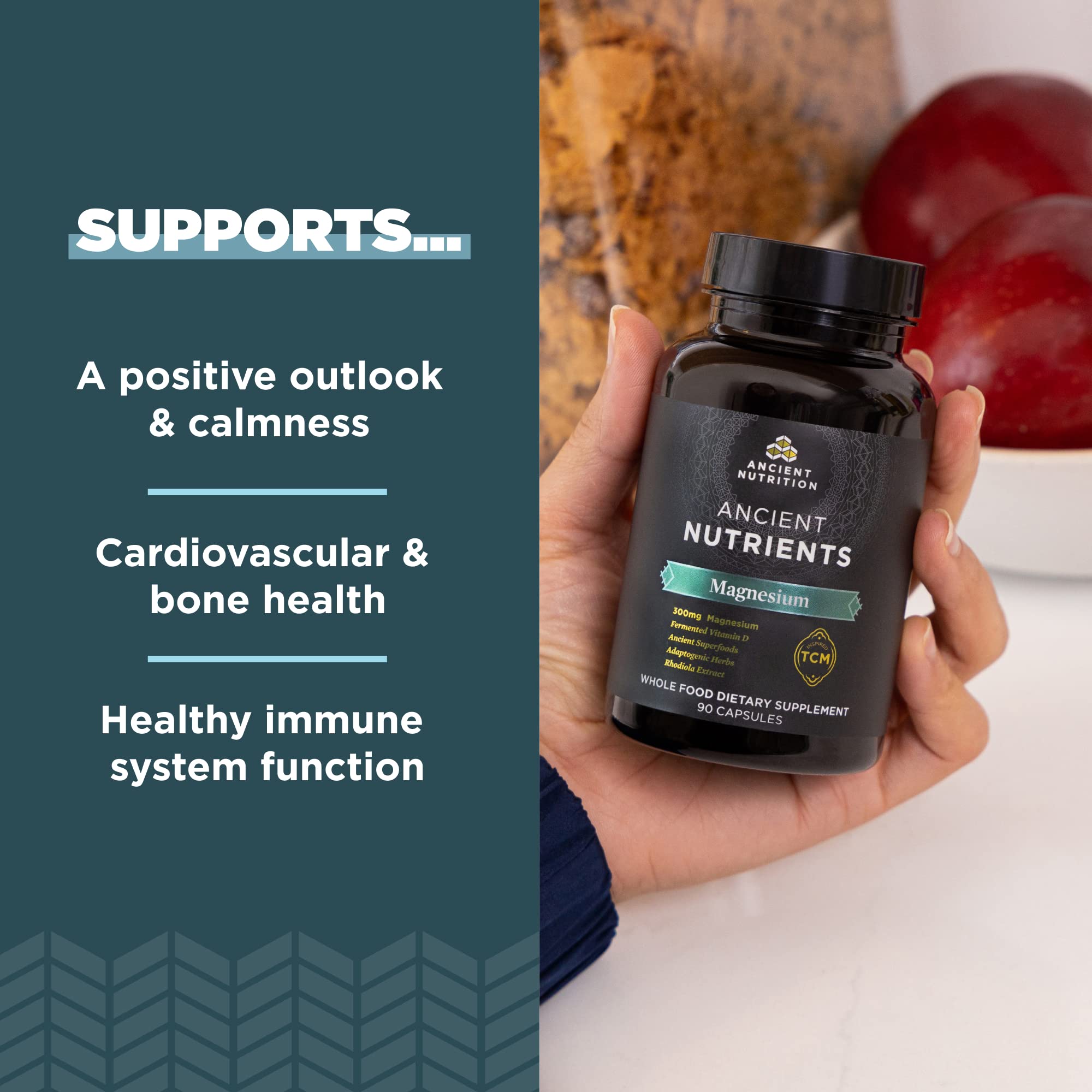 Ancient Nutrition traditional Chinese blend with skullcap, bone broth and rhodiola.