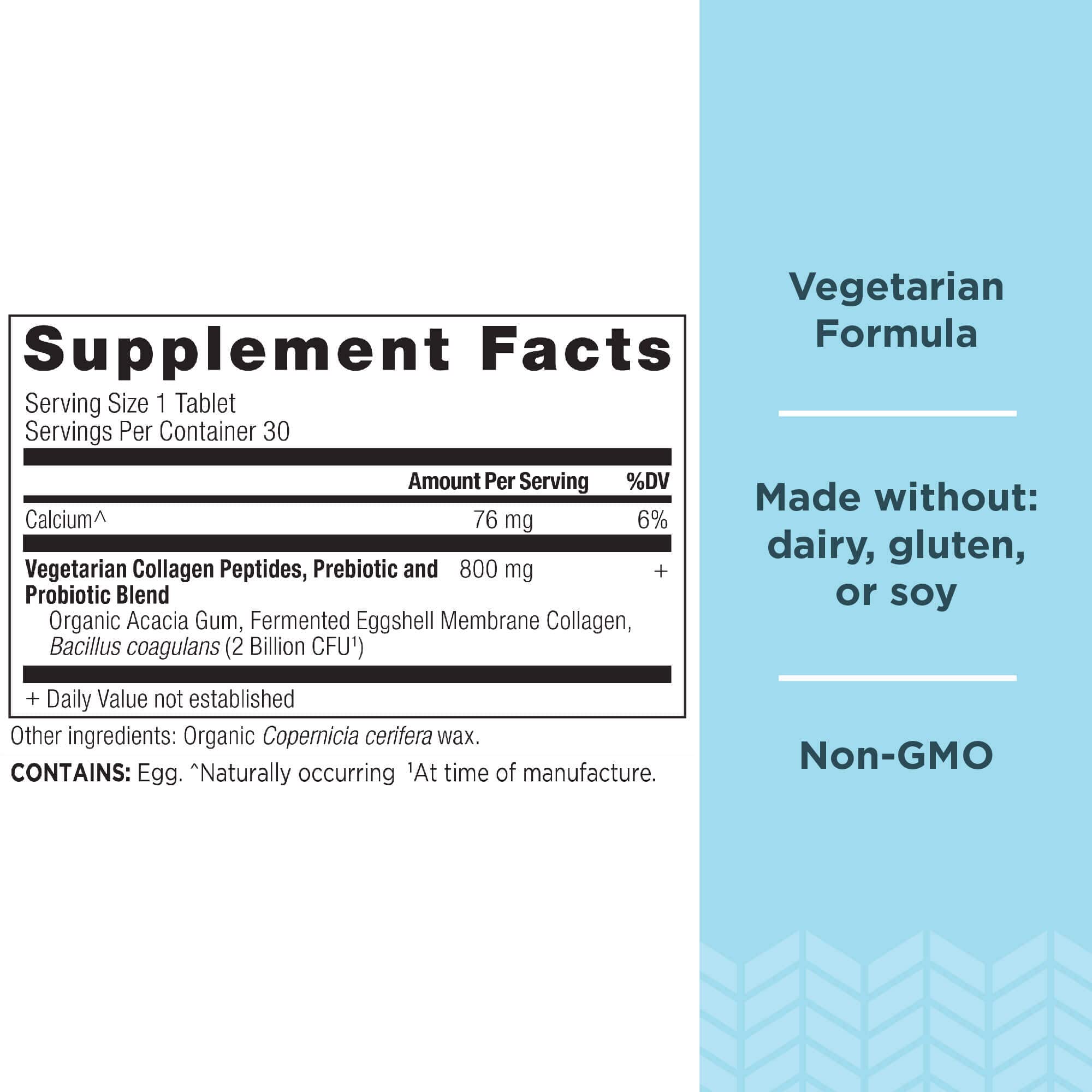 Ancient Nutrition vegetarian collagen tablets on-the-go, easy daily supplement for flexible joints