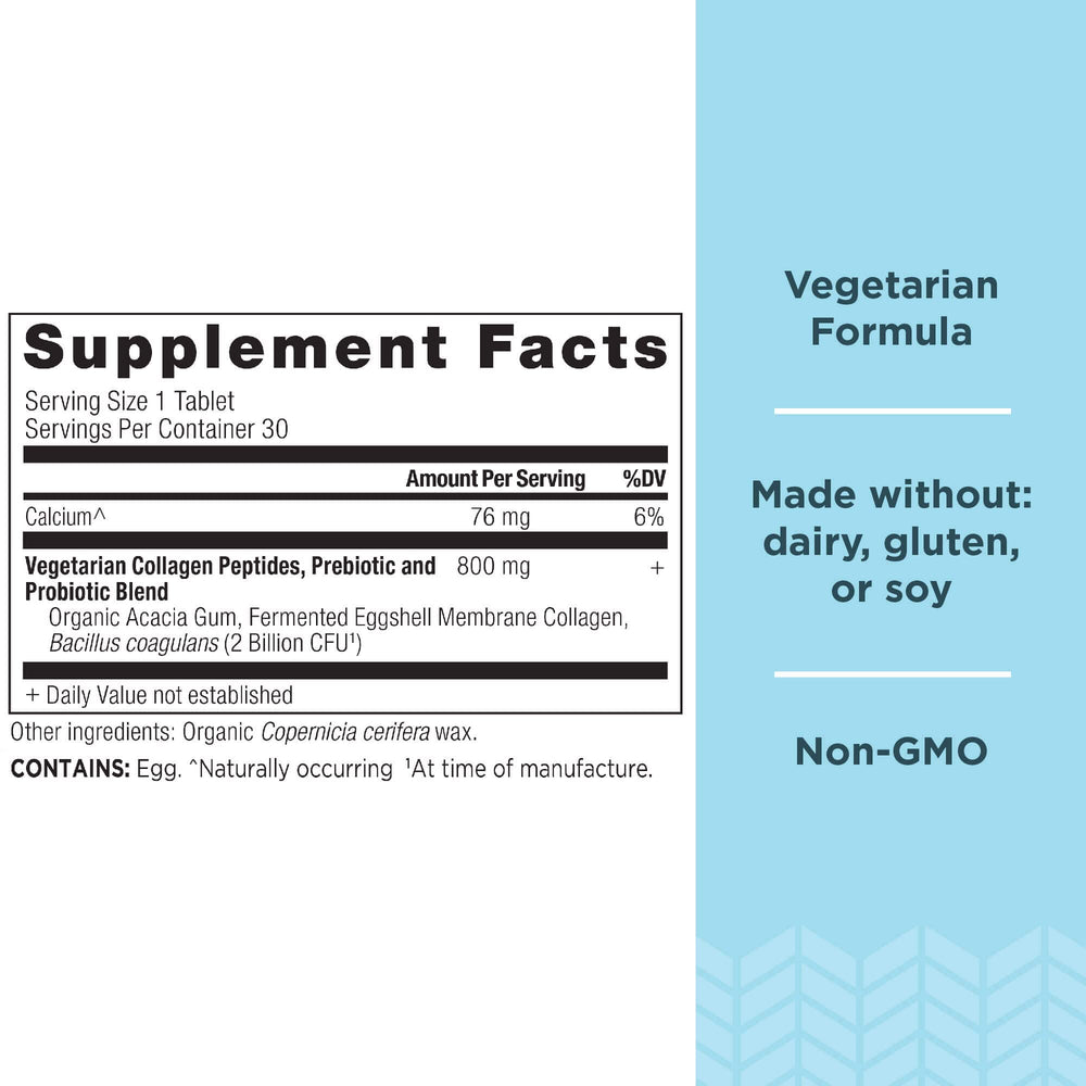 Ancient Nutrition vegetarian collagen tablets on-the-go, easy daily supplement for flexible joints