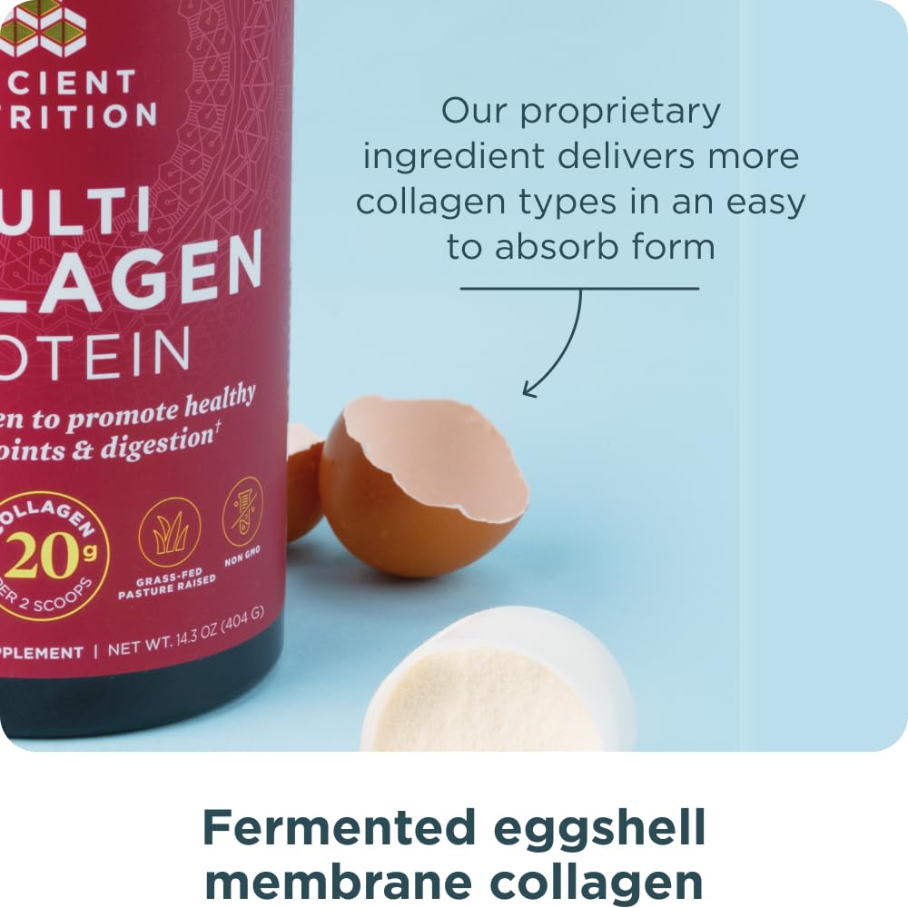 Ancient Nutrition vitamin C added label highlighting enhanced nutrient support.