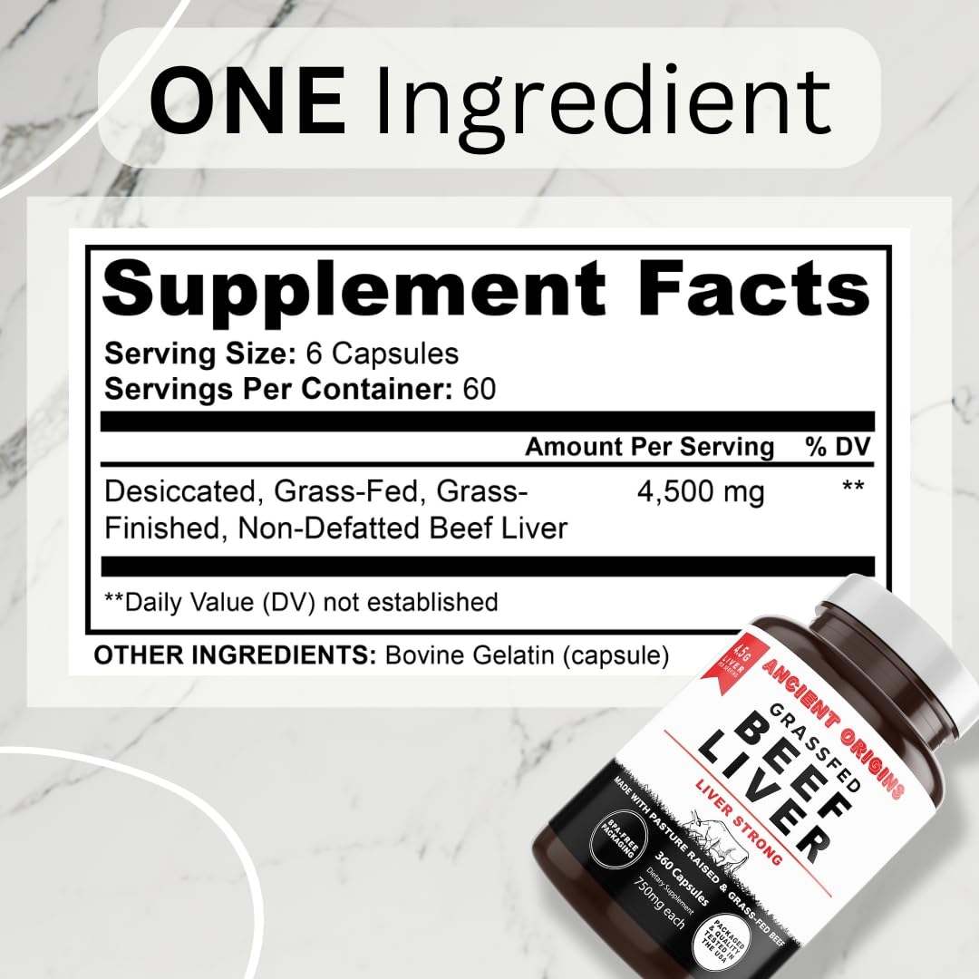 Ancient Origins liver capsules being poured for easy daily intake