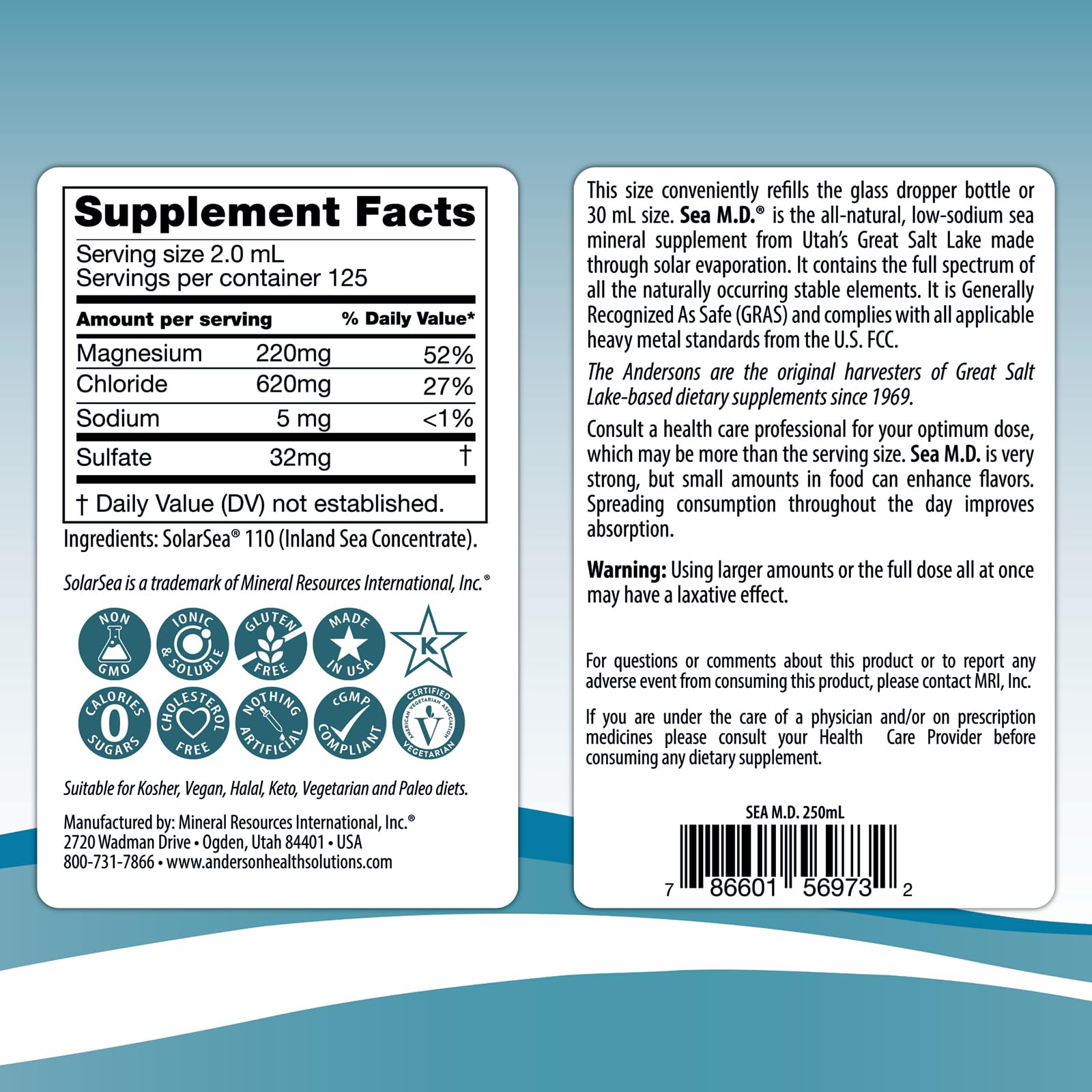 Anderson Sea M.D. added to coffee for mineral boost