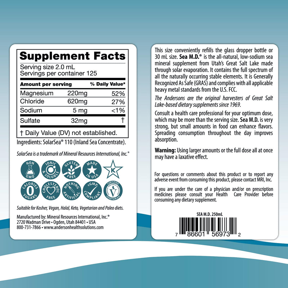 Anderson Sea M.D. added to coffee for mineral boost