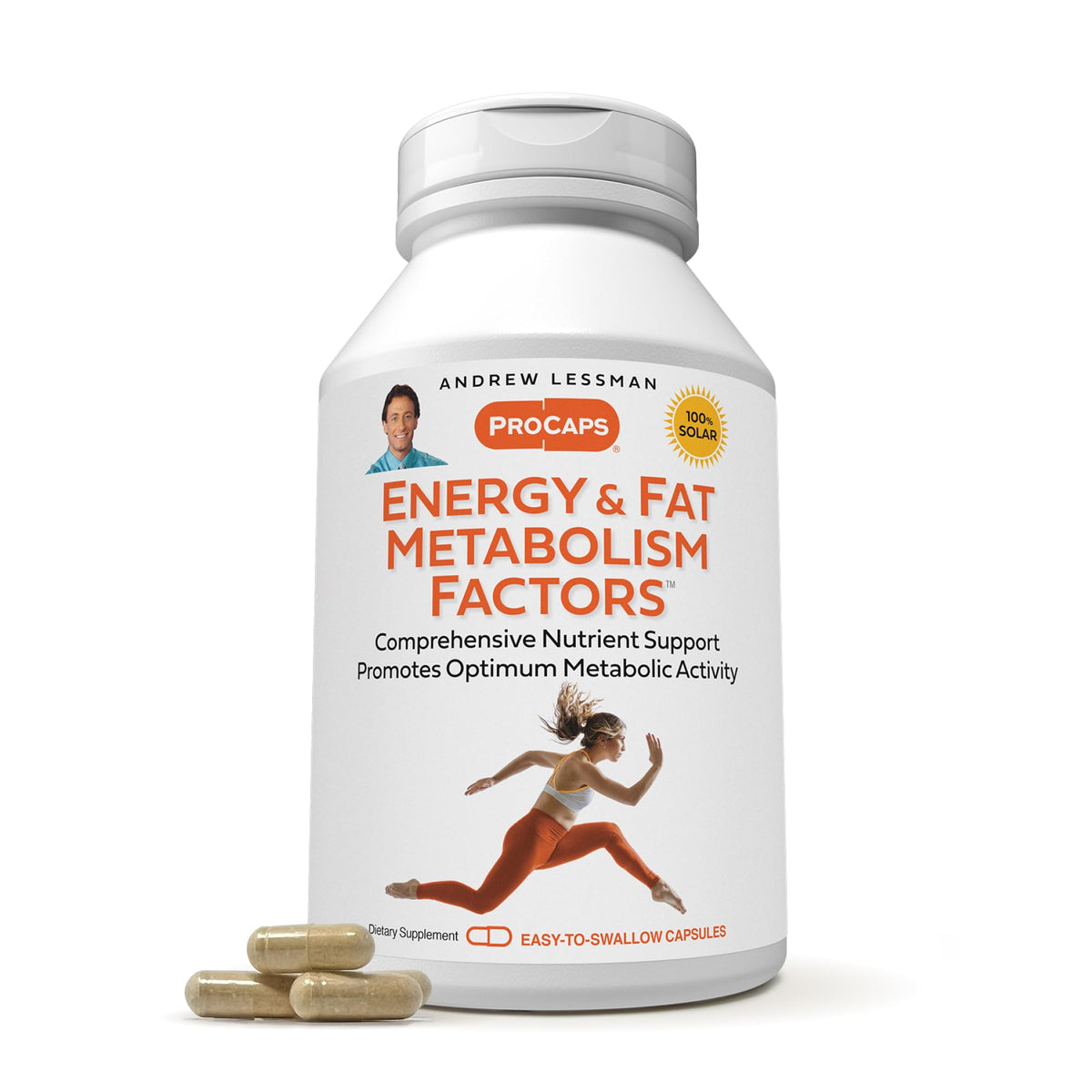 ANDREW LESSMAN Energy and Fat Metabolism bottle close-up for daily energy support