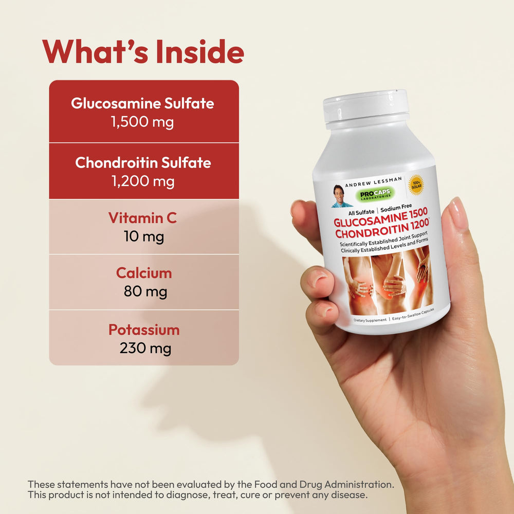 Ingredients panel highlighting sulfate forms for reliable joint nutrition