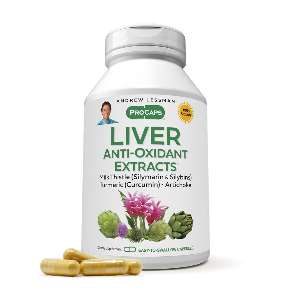 ANDREW LESSMAN Liver Anti-Oxidant Extracts bottle shown for daily liver support