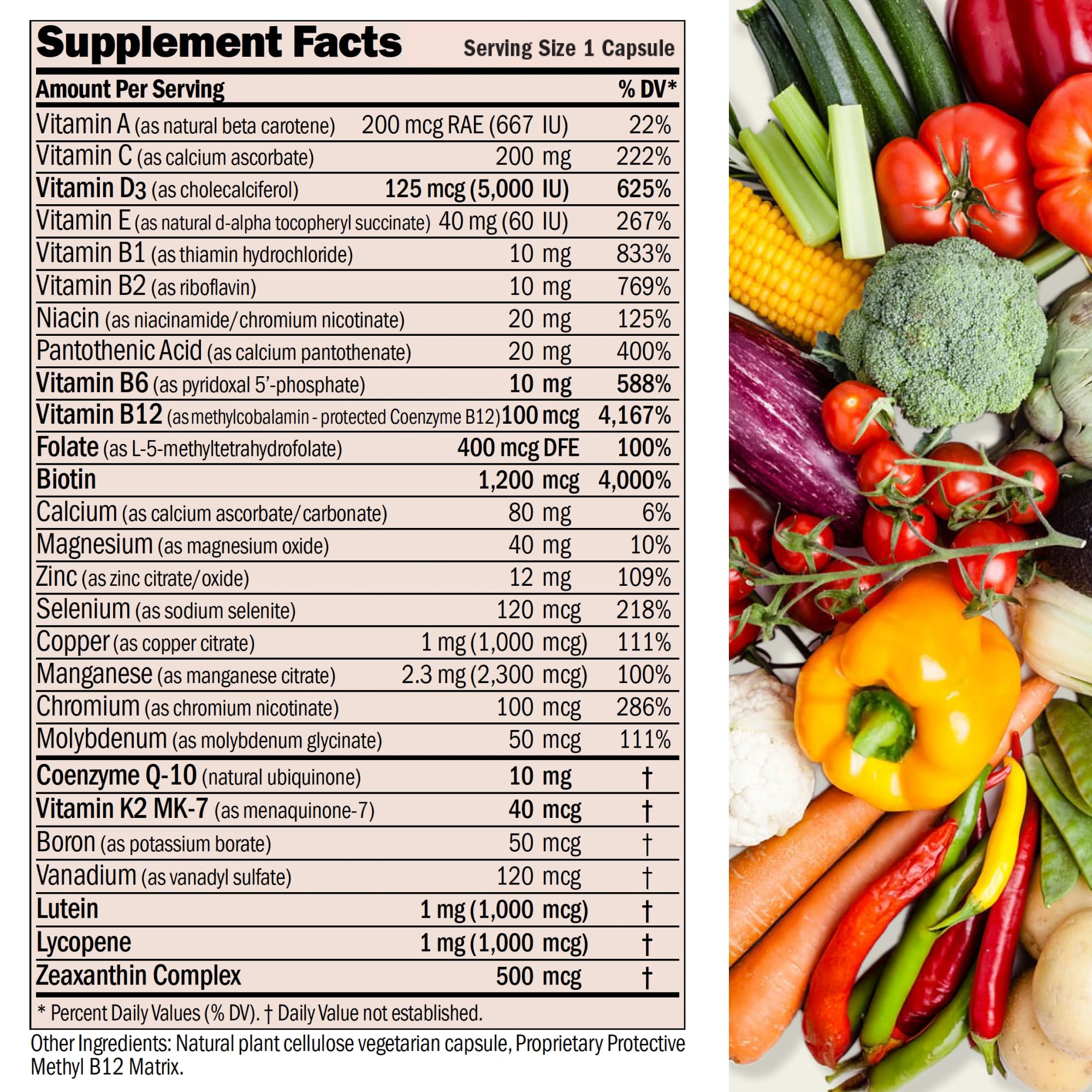 Andrew Lessman nuoncemax label detail showcases vitamin D3 and bioactive nutrients.