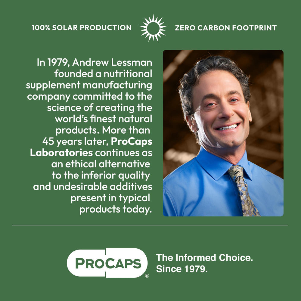 ProCaps facility solar-powered image associated with ANDREW LESSMAN products
