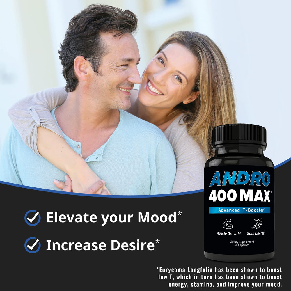 Andro400 T Booster packaging with glossy label on a clean surface