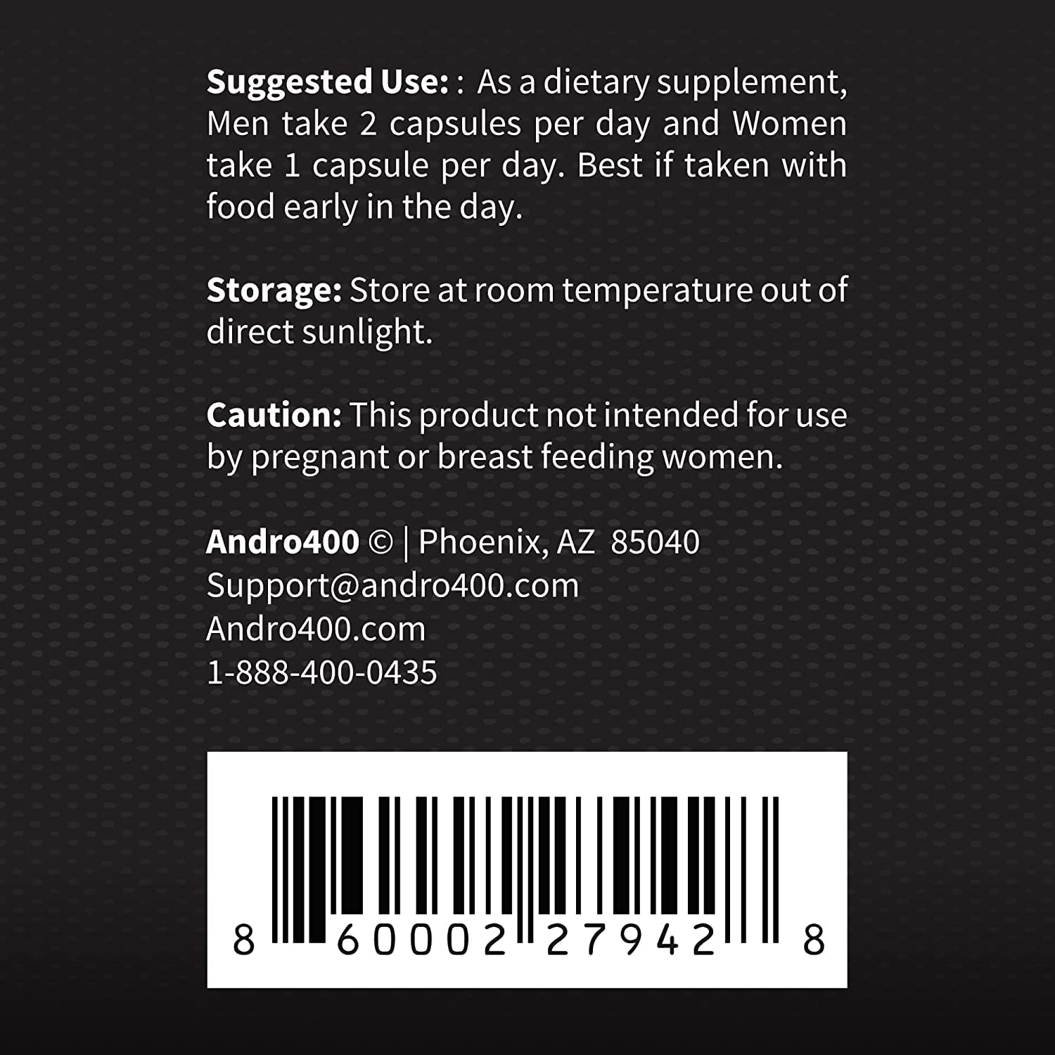 Andro400 T Booster pills inside view showing capsules for daily use
