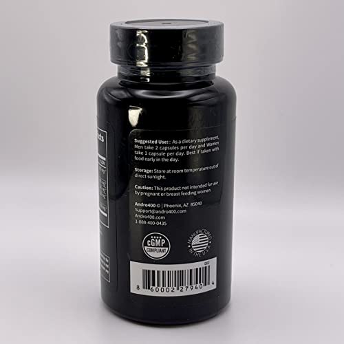 Andro400 T Booster Ultra Max label closeup emphasizing clean ingredients.