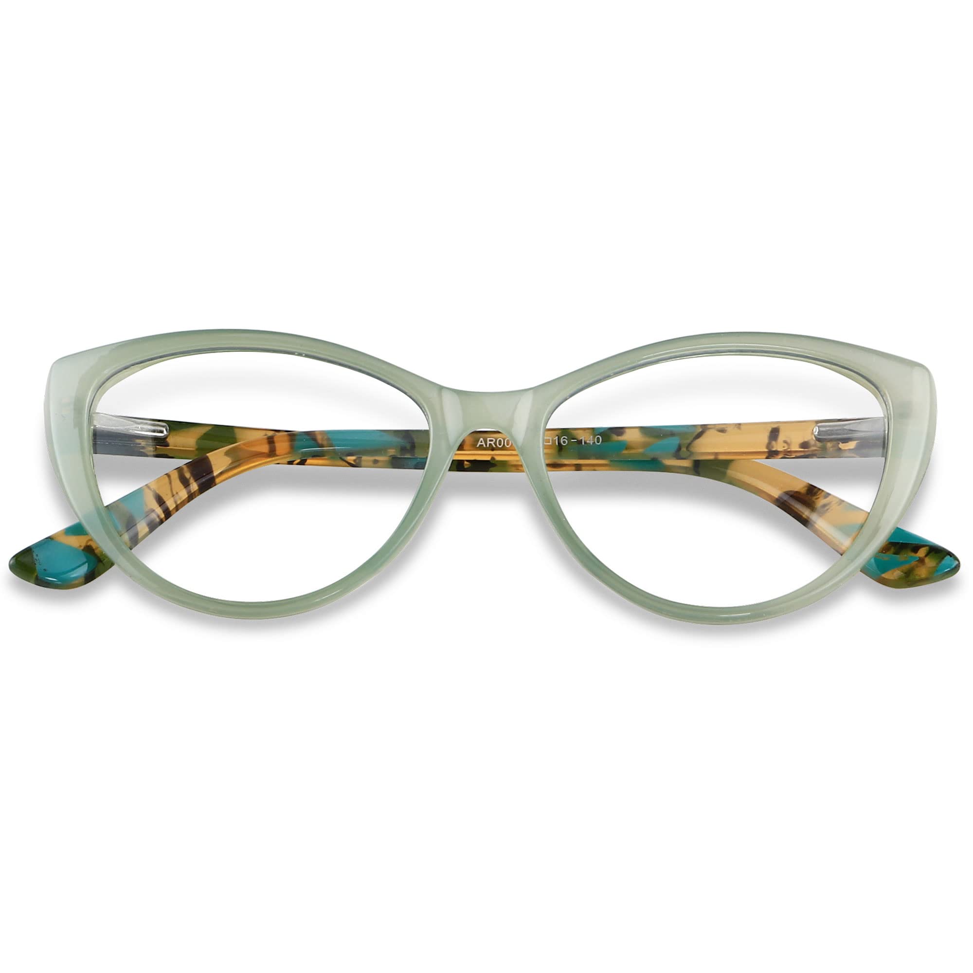 Andwood cat-eye blue light glasses front view reducing digital glare for clearer viewing
