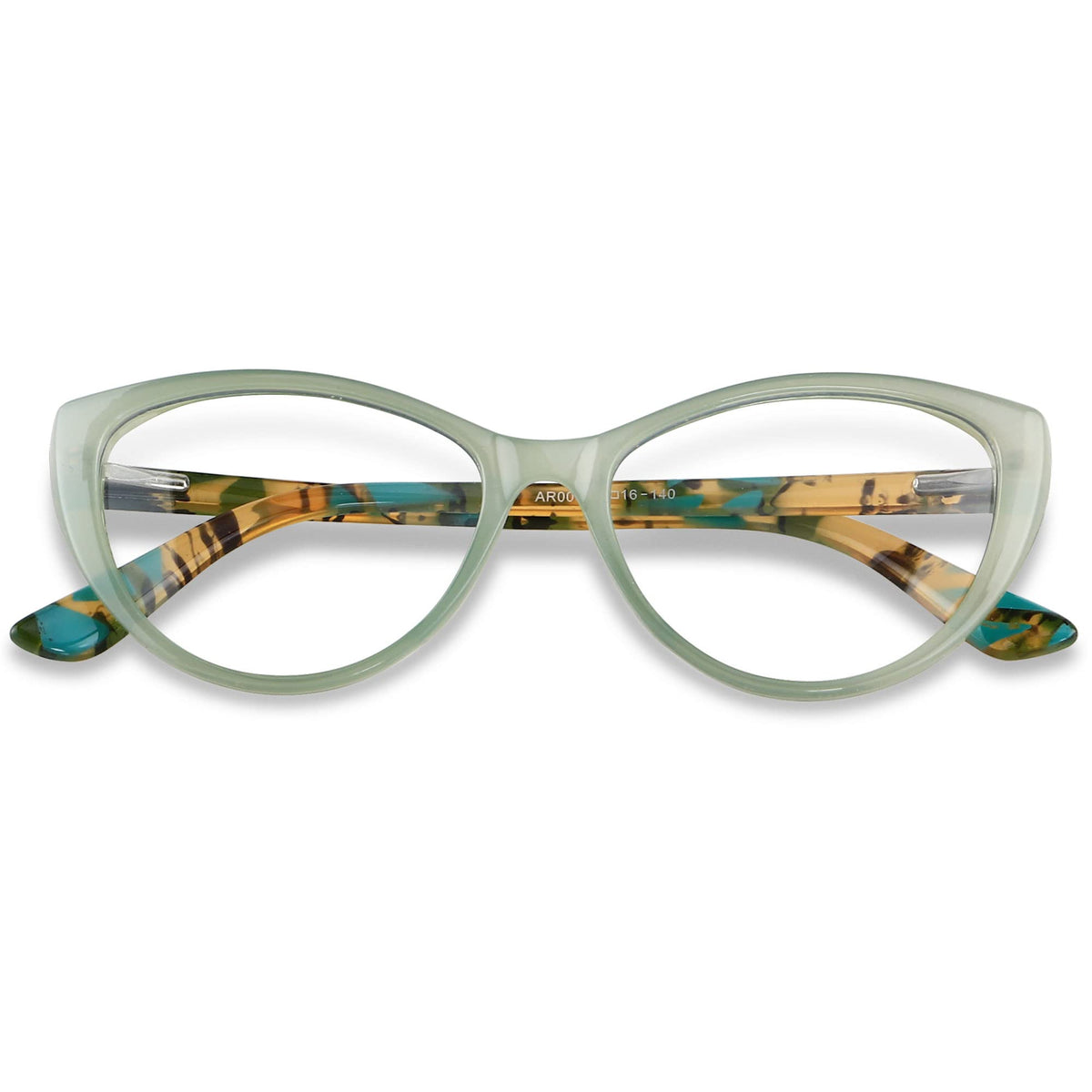 Andwood cat-eye blue light glasses front view reducing digital glare for clearer viewing