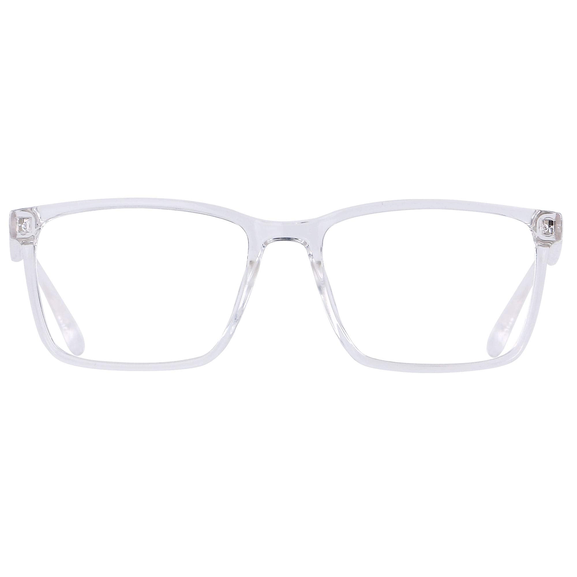 ANDWOOD blue light blocking glasses with large square frame for clear screen viewing