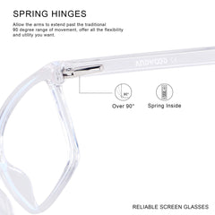 ANDWOOD square-frame glasses enhancing computer and phone clarity