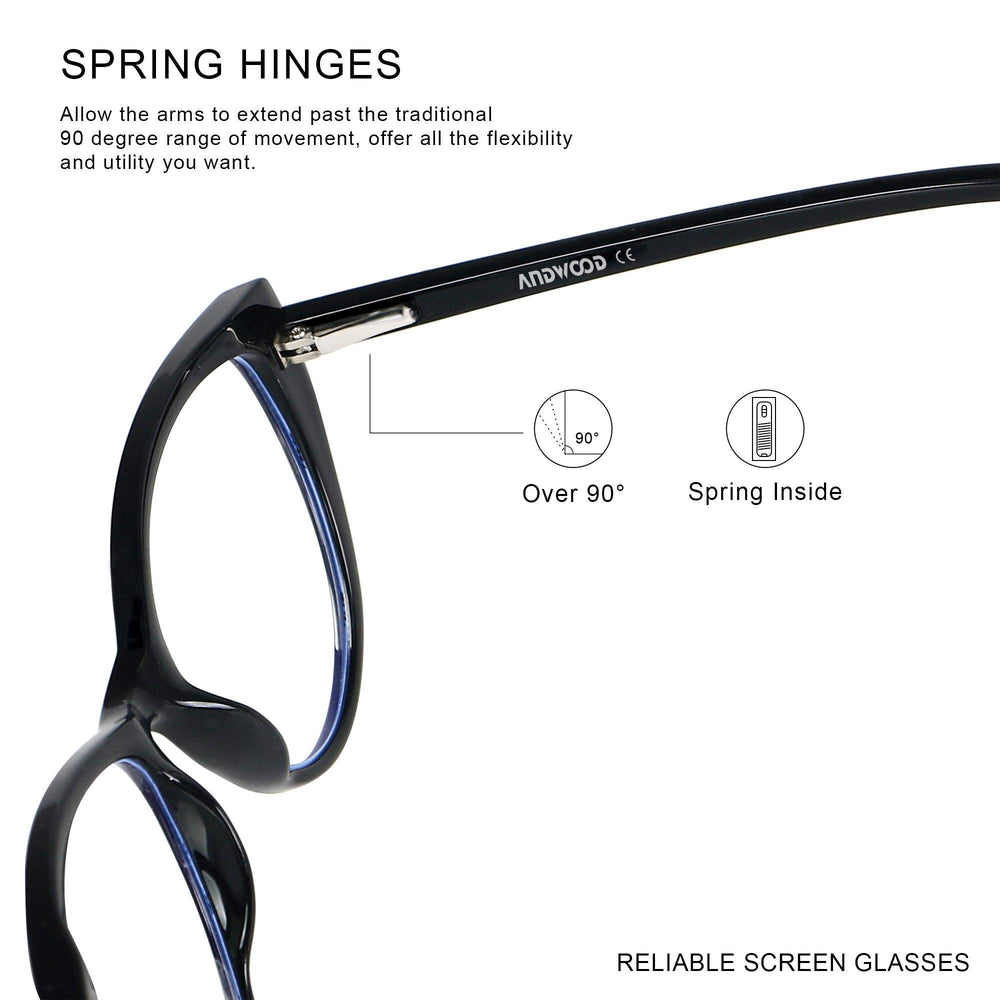 ANDWOOD anti-blue light lens with clear view during long work sessions.