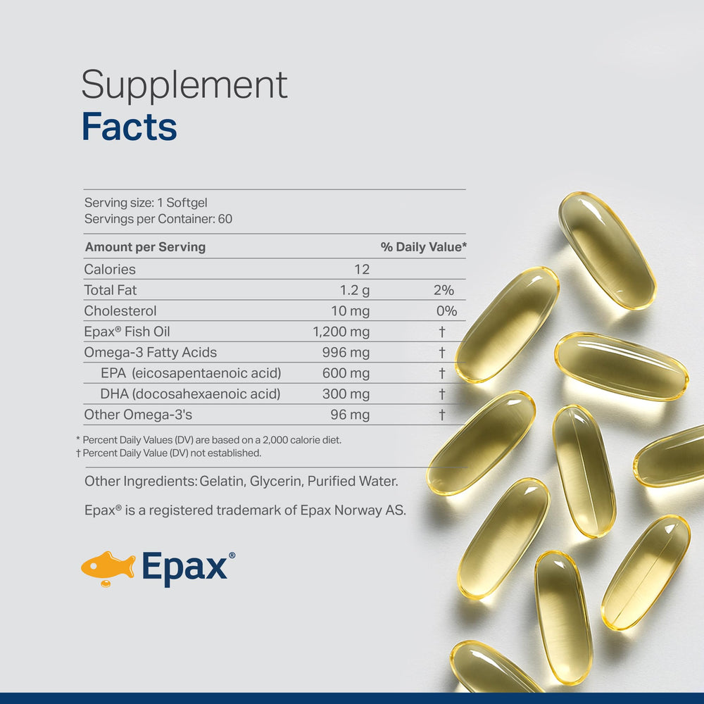 Closeup of Anew Vita omega-3 softgel capsules highlighting their rich golden color
