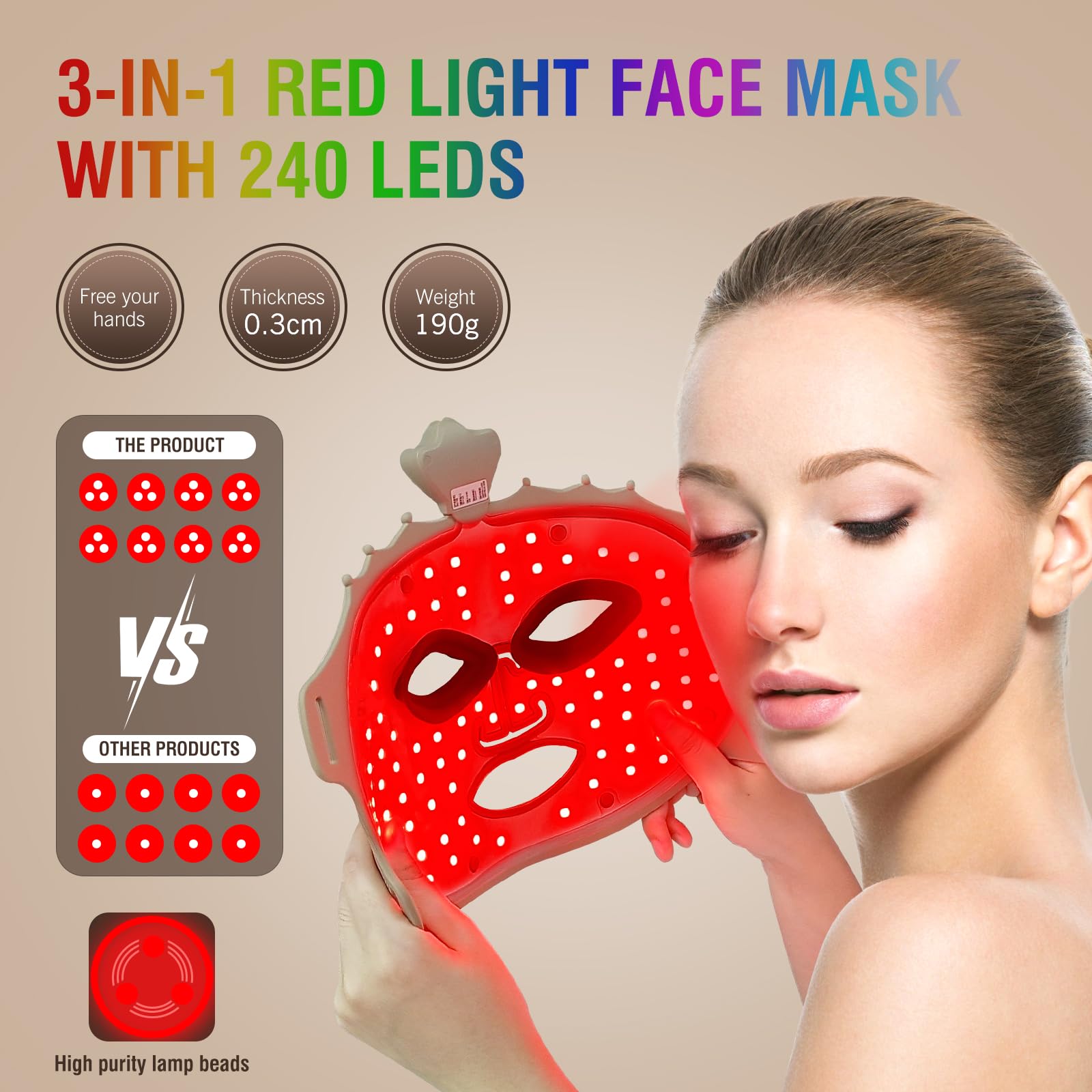Angauss soft silicone-fit mask hugs contours for comfort.