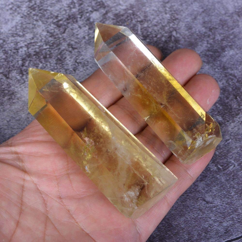 Angelstones natural citrine gemstone decor piece wands to brighten spaces and inspire calm.