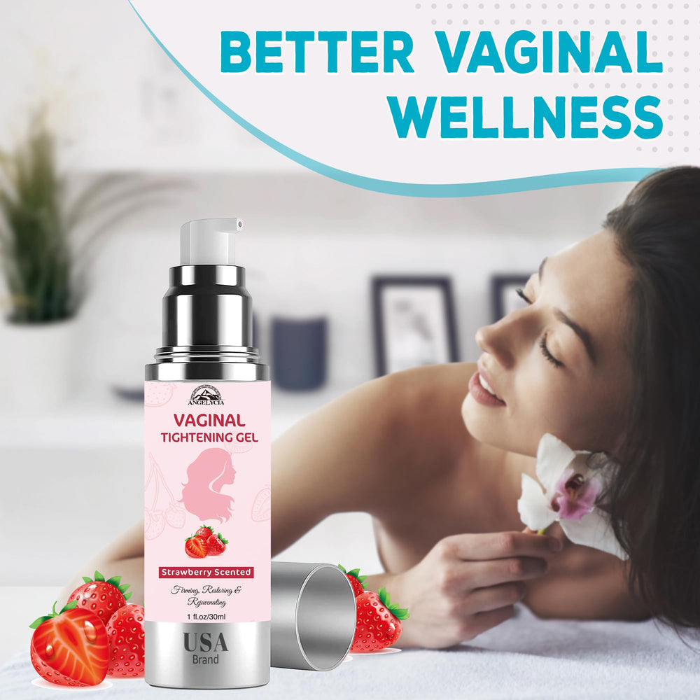 ANGELYCIA multi-use benefits scene hints at enhanced intimate wellness.