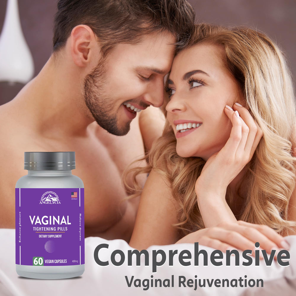 ANGELYCIA vaginal suppositories box communicates discreet, soothing lubrication support.